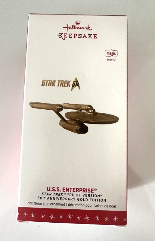 Hallmark Keepsake Star Trek U.S.S. Enterprise 50th ANNIV Gold Edition 2016