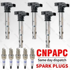 5X Ignition Coils & 5X Spark Plugs for VW Jetta Beetle Passat Golf L5 2.5L UF575