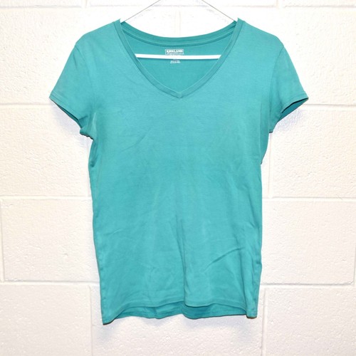 Kirkland Signature T Shirts Women's Size Medium / Large Short Sleeve V Neck - Picture 9 of 14