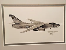 1983 Douglas A-3d Sky Warrior Art Print By Cloe Milich 8 x 10 matted JJP 259