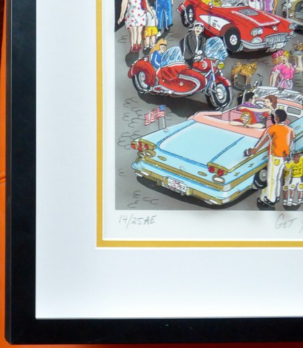 Charles Fazzino Get Your Kicks Route 66 3D SERIGRAPH FRAMED HAND SIGNED COA art - Picture 4 of 7