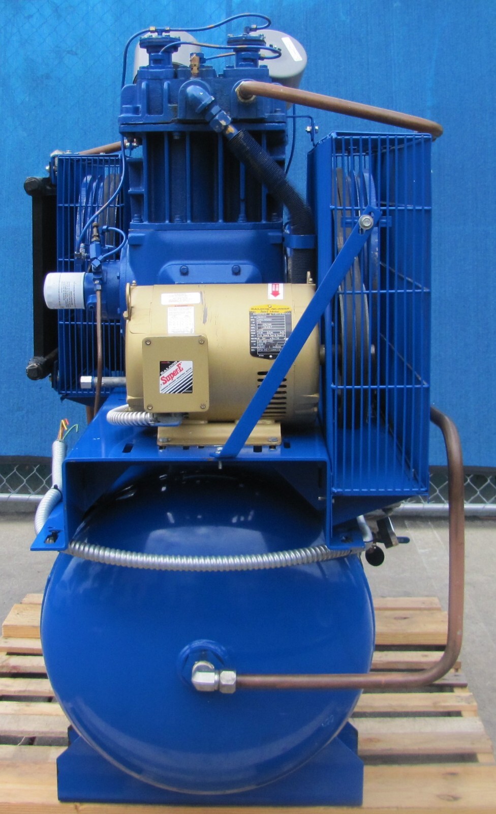 Quincy Dual Pump Piston Air Compressor 15 hp Total with 120 Gallon Tank