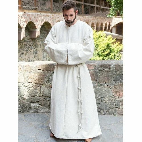 Renaissance Men Medieval Priest Monk Robe+Hooded Shawl Halloween Cosplay Costume - Bild 8 von 16