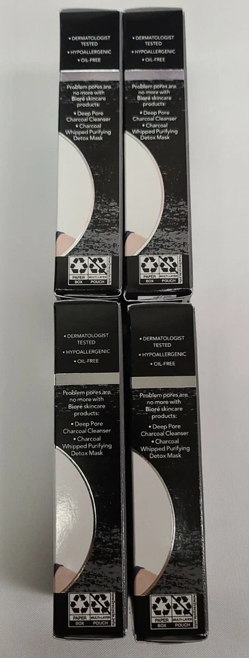Biore Charcoal Deep Cleansing Pore Strips.(LOT OF 4 BOXES)(24 NOSE STRIPS TOTAL) - image 2 of 4