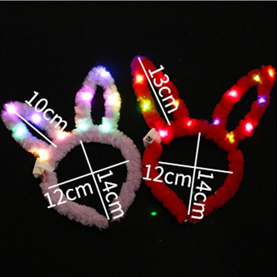 Rabbit Ears LED Lights Headband Hair Accessories Bunny Headwear Plush