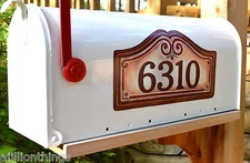 Mailbox Magnet (Partial Cover) Personalized Address Magnet Red Berries 