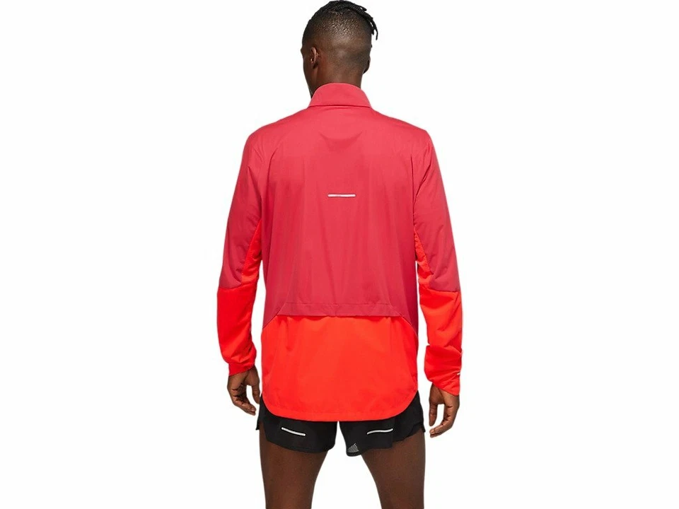 Asics Men's VENTILATE JACKET Running Training Lightweight Jacket Red 2011A785 - Image 2 of 4