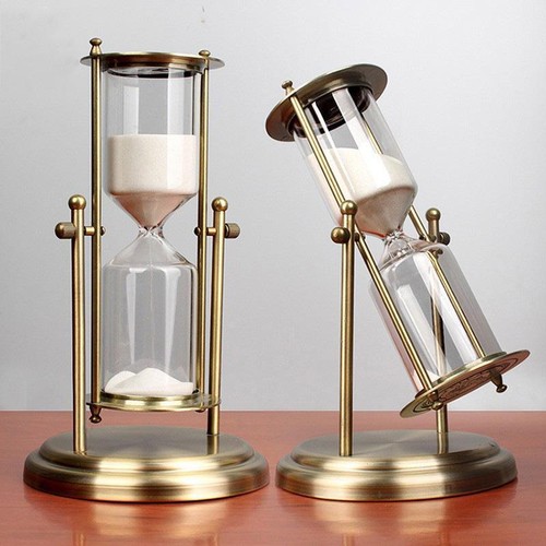 Reloj de Arena Metal 15-60 Minutos Moderno Medio Dorado Decoración del Hogar Novedad Soporte Libre - Imagen 17 de 27