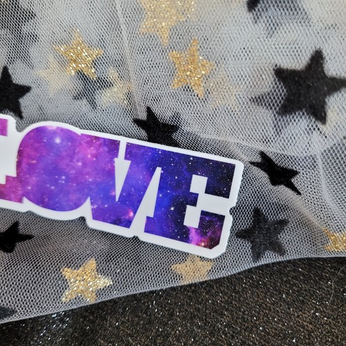 STKR055 GALAXY LOVE Shaped Star Sticker | Vinyl Stickers | Stars Sky Celestial - Picture 3 of 5