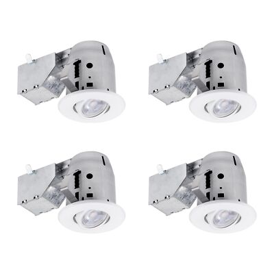 Globe Electric 90718 3'' LED IC Rated Swivel Round Trim Recessed Lighting Kit ...