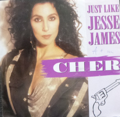 7'' 1989 KULT IN MINT- ! CHER : Just Like Jesse James ( incl. PROMO SHEET ! )