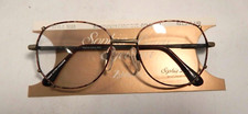 Vintage SOPHIA LOREN M56 Burgundy/Ant. Gold 52/17 Eyeglass Frame New Old Stock