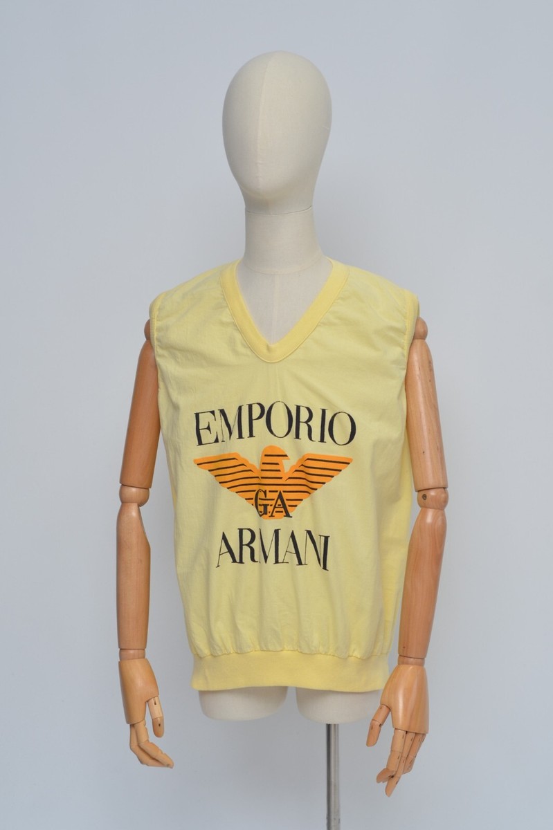 トップス EMPORIO ARMANI knit 90s Vintage 2000s Emporio Armani Knit Top Made in Italy Blue