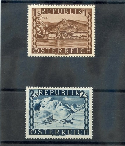 AUSTRIA Sc 496-7(MI 267-8II)*VF LH 1945 TYPE II VALUES $15 - 第 1/1 張圖片