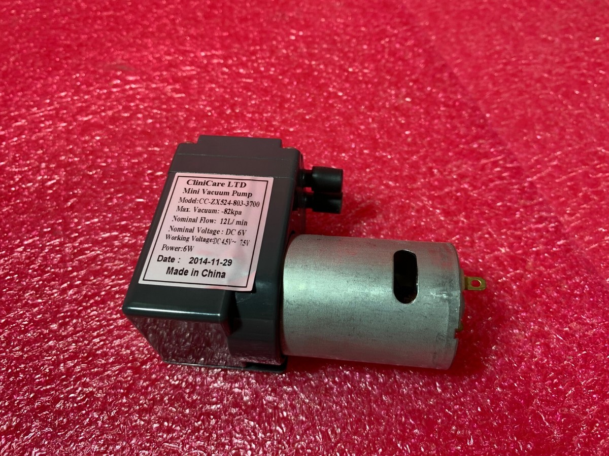 1 Pc CliniCare LTD Mini Vacuum Pump CC-ZX524-803-3700 82Kpa 1 Pc CliniCare LTD Mini Vacuum Pump CC-ZX524-803-3700 82Kpa