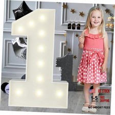 3FT Marquee Light Up Numbers Pre-Cut Frame Giant Marquee 3 Feet Number 1