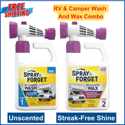 #ad #ad Spray amp; Forget RV amp; Camper Wash And Wax Combo Includes RV amp; Camper Wash 1 Quart $47.13