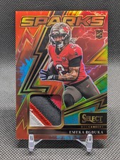 2025 Panini Select Emeka Egbuka RC /25 Tie-Dye Prizm Sparks Patch #SPK-EEA Bucs