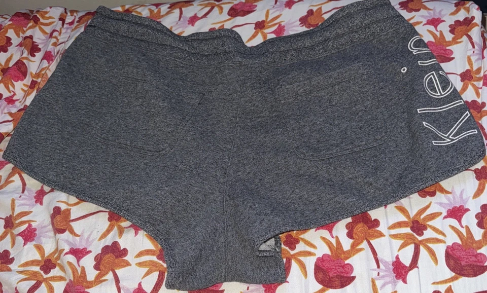 Pantalones Cortos Calvin Klein Mujer XXL Gris Forrado Cordón Cintura Rendimiento Salón Foto 3 de 4