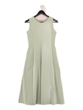 Uniqlo A-Line Midi Dress S in Green
