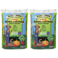WIGGLE WORM Soil Builder Worm Castings Fertilizer, 30-Pound (2 Pack) 2.68 per gallon