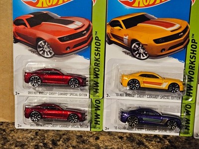Hot Wheels Lot of 6 2013 Chevy Camaro Special Edition Red Black