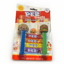 PEZ TREATS Collectable 2 pack TACO/HAMBURGER w/ 4 Candy Refills Flavors May Vary