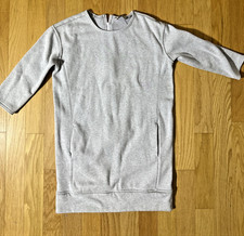 ATHLETA COZY KARMA BACK ZIP SWEATSHIRT DRESS Gray 383426 Sz small