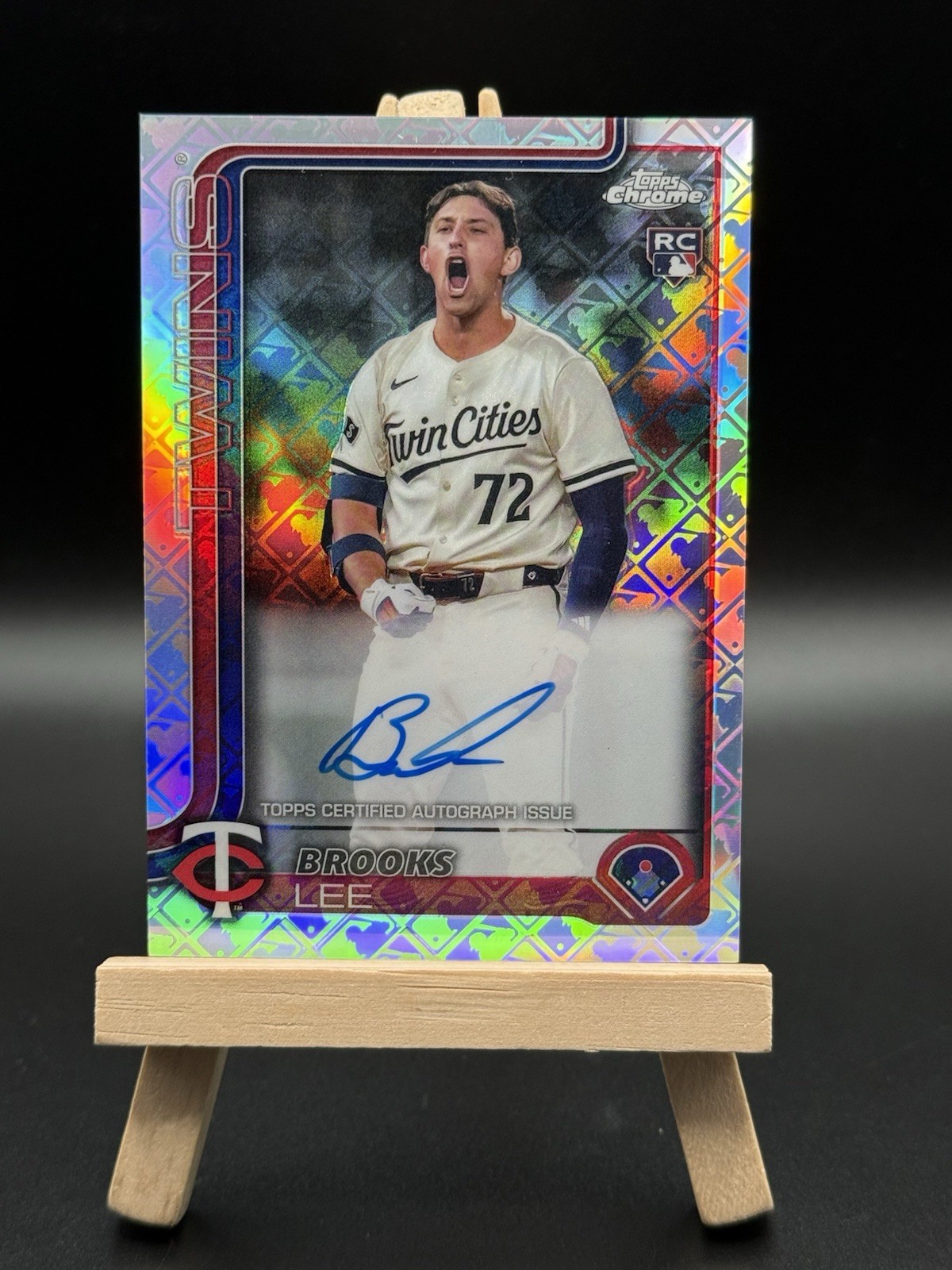 2025 Topps Chrome Logofractor Brooks Lee RC RA-BL Auto Twins