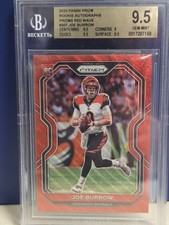 2020 Panini Prizm Joe Burrow Red Wave Prizm /149 RC BGS 9.5 Needs Relabel!