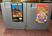 Two NES Games(double Dragon and Genghis Khan) Nintendo Entertainment System NES