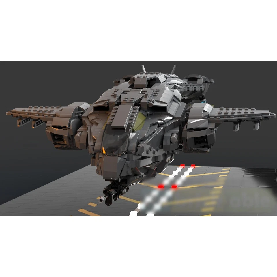 Moc-217914 D77-TC Dropship Pelican Line Of Tactical Aerospace Lifter 1884 Pieces - Image 4 of 4