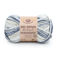  1 Skein Lion Brand Yarn 843-209BC Re-Spun Thick  Quick Yarn, Earl Grey