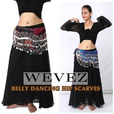 Women's Belly Dance Coin Hip Scarf Tribal Dancing Accessories Mix Lot 10pcs lot