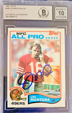 JOE MONTANA Autograph 1982 Topps 488 All Pro Authentic 10 AUTO