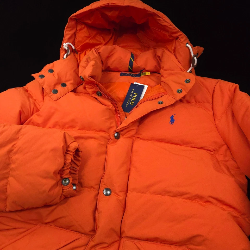 POLO RALPH LAUREN PARKA JACKET PUFFER -M- BOULDER COAT QUILTED HOODIE DOWN -PONY - Image 3 of 4