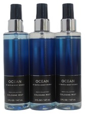 Bath  Body Works Ocean Men's 5 oz ea Cologne Trio Set of 3 Mens Collection New