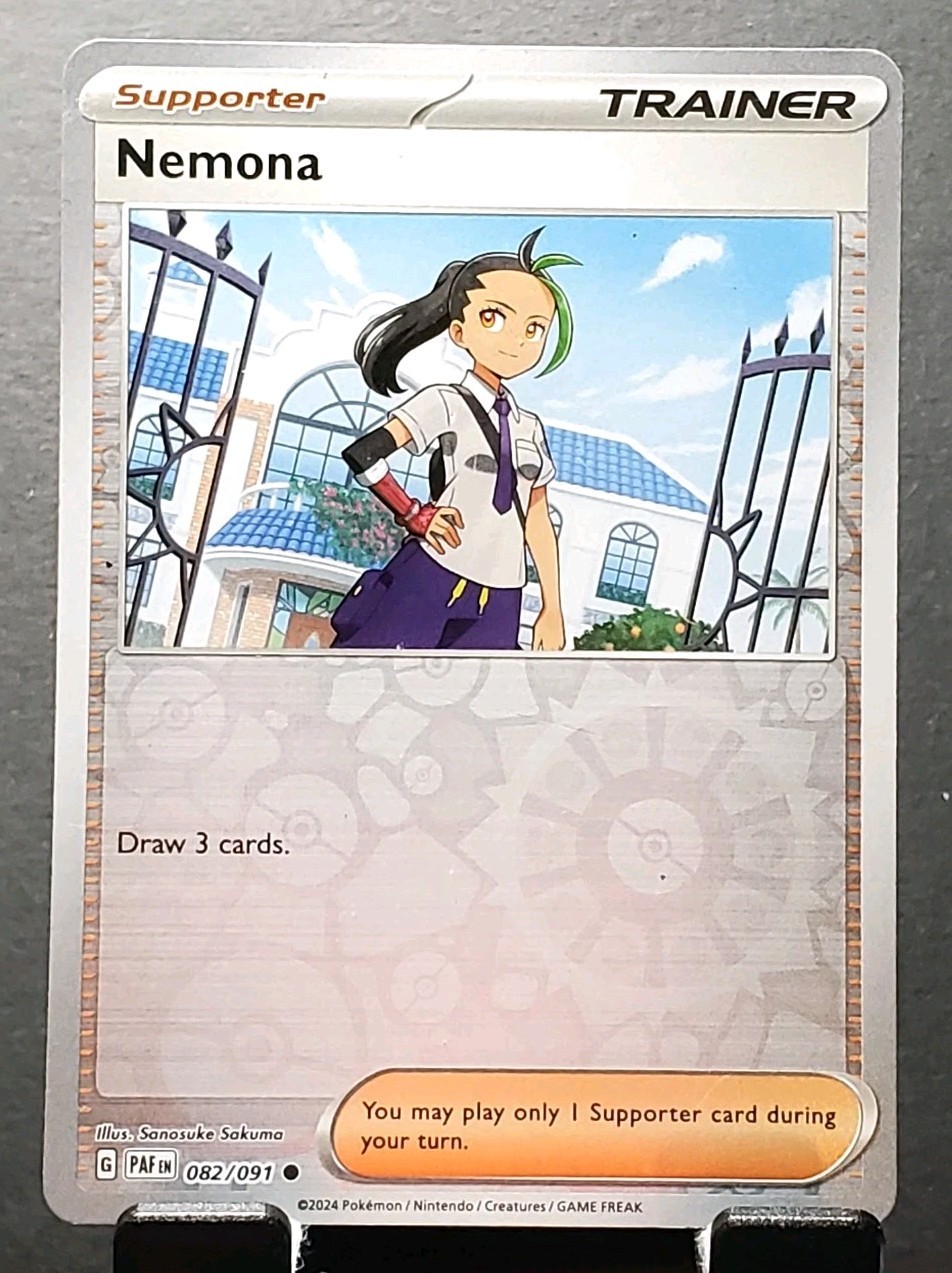 Pokemon 082/091 NEMONA Reverse Holo Paldean Fates NM/MT