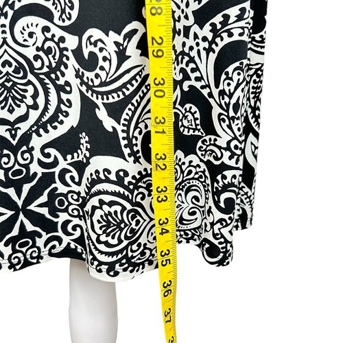 Abito donna White House Black Market taglia 2 nero bianco finto halter blouson - Foto 8 di 10