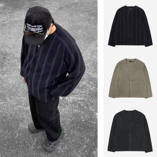 Uniqlo x Needles Fleece Oversized Cardigan Black Dark Gray Beige Purple 483980