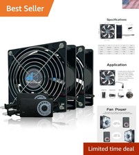 High-Performance 120mm Axial Fan with Speed Control - Ideal for PC  Consoles