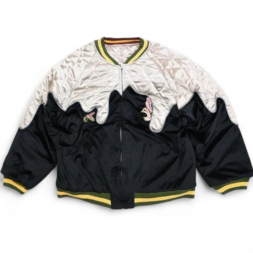 KAPITAL Torotoro Souvenir Sukajan Jacke Velour Stickerei L schwarz gold Kostenloser Versand