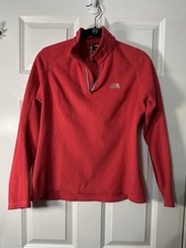 The North Face TNF Women  s Size Small Pink 1/4 Zip Polartec Fleece Pullover EUC