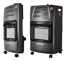 Zephir Stufa a Gas per Bombola GPL Infrarossi 4,2 kW da Interno Nero ZGS41200