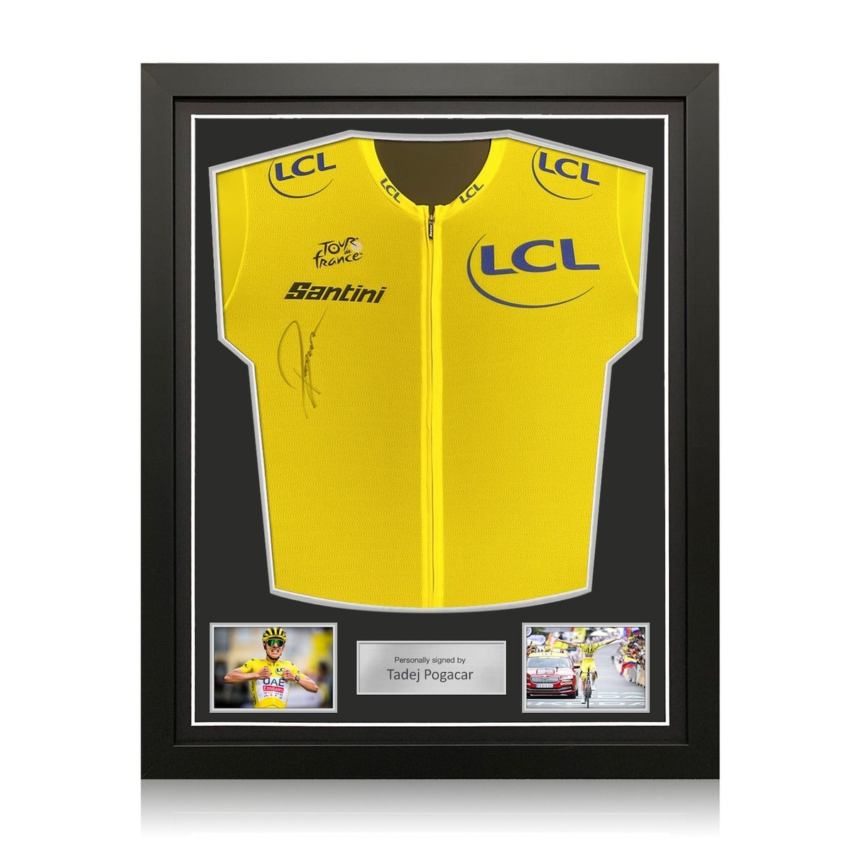 Tadej Pogacar Signed Tour de France 2025 Yellow Standard