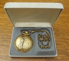 READ 1986 Commemorative Sutton Statue of Liberty Pocket Watch in Box for Repair