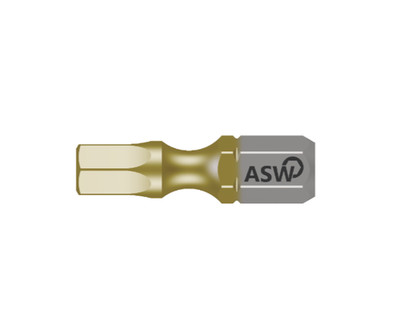 ASW Wekador Zirkon Sechskantbit für Innensechskant-Schrauben 1604 ZrN 3x25