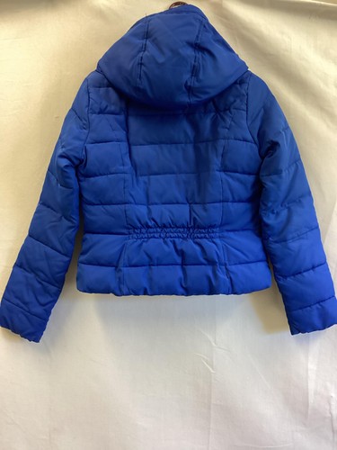 Hollister Jacket Womens Small Blue Hooded Full Zip Sherpa Lined Puffer Coat - Picture 9 of 19