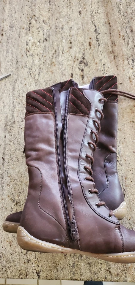 Botas UMi Niñas Talla 34 EU (US 4) Cuero Marrón Foto 2 de 4