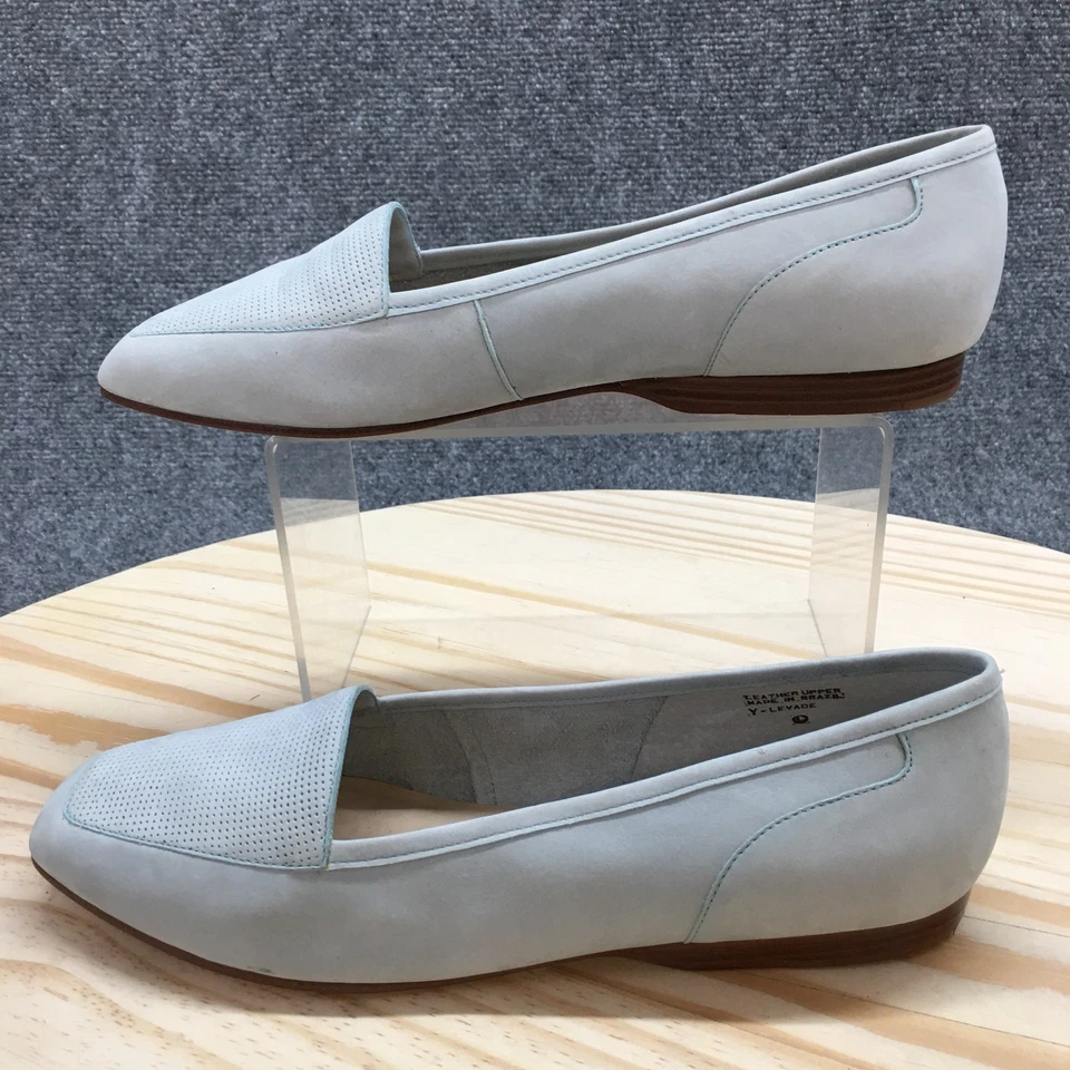 Enzo Angiolini Zapatos Mujer 8.5 M Levade Mocasines Cuero Azul Informal Puntera Cuadrada Foto 2 de 4